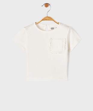 Tee-shirt manches courtes avec poche fantaisie bébé fille vue1 - GEMO 4G BEBE - GEMO