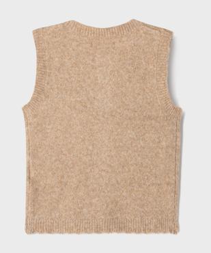 Gilet sans manches avec finitions dentelées fille - LuluCastagnette vue4 - LULUCASTAGNETTE - GEMO