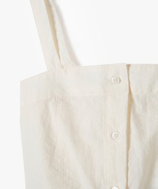 Débardeur en toile de parachute boutonnée sur l’avant fille vue2 - GEMO (JUNIOR) - GEMO