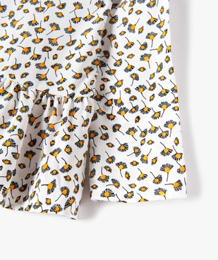Blouse fille à manches longues imprimée avec basque vue2 - GEMO (ENFANT) - GEMO