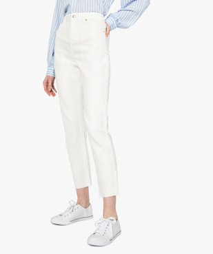 Jean femme coupe Regular taille haute longueur 7/8ème vue1 - GEMO(FEMME PAP) - GEMO