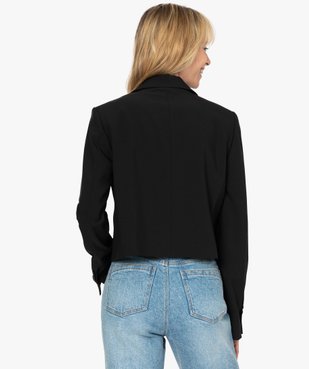 Veste femme coupe courte fermeture un bouton vue3 - GEMO(FEMME PAP) - GEMO
