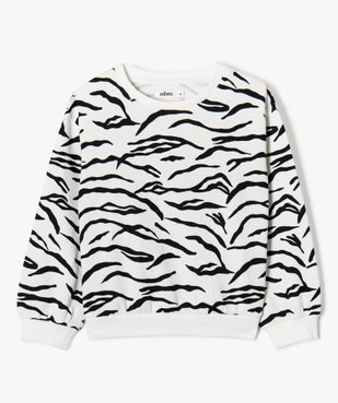 Sweat ample imprimé intérieur molletonné fille vue1 - GEMO (ENFANT) - GEMO
