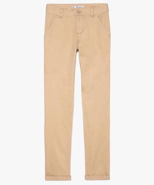 Pantalon chino garçon avec revers cousus en bas de jambe vue2 - GEMO (JUNIOR) - GEMO