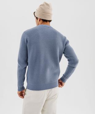 Pull en maille fantaisie à col rond homme vue4 - GEMO (HOMME) - GEMO