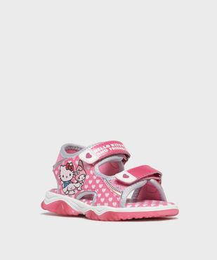Sandales à scratch à motifs coeurs et chaton fille - Hello Kitty vue2 - HELLO KITTY - GEMO