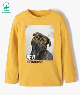 Tee-shirt garçon à manches longues avec motif floqué vue1 - GEMO C4G GARCON - GEMO
