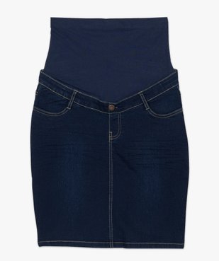 Jupe maternité en denim avec large ceinture bandeau vue4 - GEMO (MATER) - GEMO