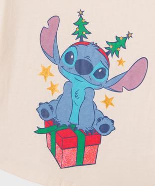 Tee-shirt manches courtes spécial Noël motif Stitch fille - Disney vue2 - LILO & STITCH - GEMO
