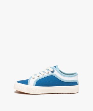 Baskets garçon en toile tricolore à lacets - Kickers vue3 - KICKERS - GEMO