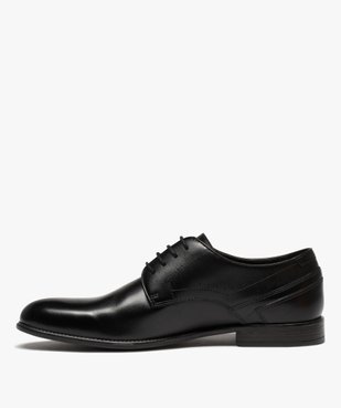 Derbies homme unies dessus en cuir et à lacets ronds vue4 - MARIO BALDANO - GEMO