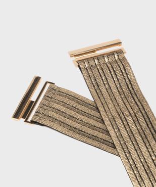 Ceinture large élastique avec fermeture à clipser femme vue2 - GEMO (ACCESS) - GEMO