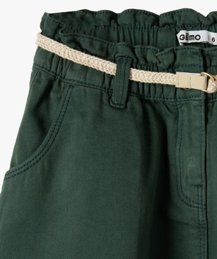 Jupe fille large à taille froncée et ceinture pailletée vue2 - GEMO (ENFANT) - GEMO