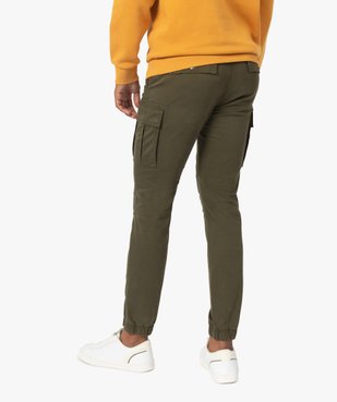 Pantalon homme cargo multipoche au coloris unique vue3 - GEMO (HOMME) - GEMO