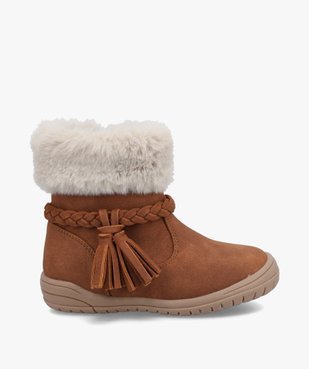 Boots fille avec tige en maille peluche  vue1 - GEMO (ENFANT) - GEMO