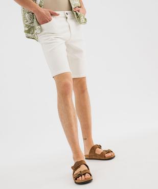 Bermuda 5 poches en coton stretch coloris unique homme vue1 - GEMO (HOMME) - GEMO