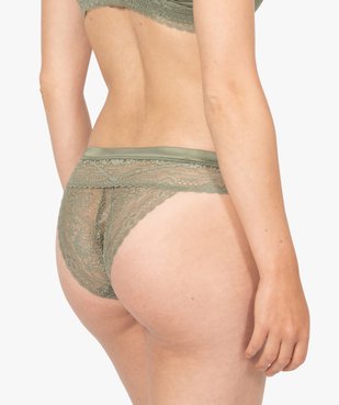 Tanga femme en dentelle avec ceinture satin vue2 - GEMO(HOMWR FEM) - GEMO