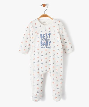 Pyjama bébé en jersey ouverture devant motif dinosaures vue1 - GEMO(BB COUCHE) - GEMO