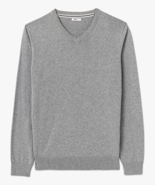 Pull fin à col V en coton homme vue4 - GEMO 4G HOMME - GEMO