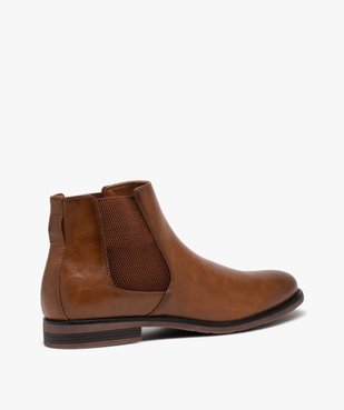 Boots homme unies style Chelsea  vue4 - GEMO(URBAIN) - GEMO