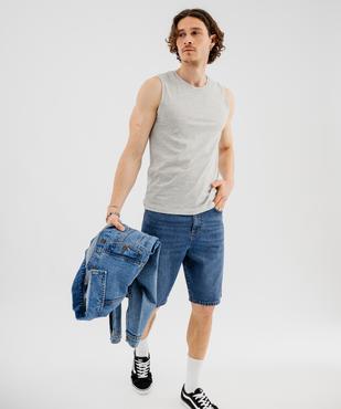 Tee-shirt sans manches en jersey de coton homme vue4 - GEMO 4G HOMME - GEMO