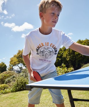 Tee-shirt garçon à manches courtes avec motif surf vue1 - GEMO (JUNIOR) - GEMO