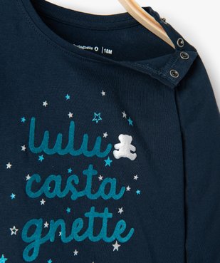 Tee-shirt bébé fille à motif pailleté – Lulu Castagnette vue2 - LULUCASTAGNETTE - GEMO