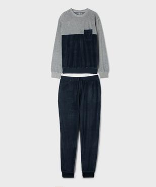 Pyjama en velours bicolore homme vue1 - GEMO(HOMWR HOM) - GEMO