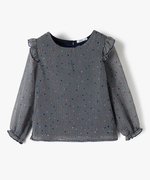 Blouse fille imprimée avec volants sur les épaules vue1 - GEMO (ENFANT) - GEMO