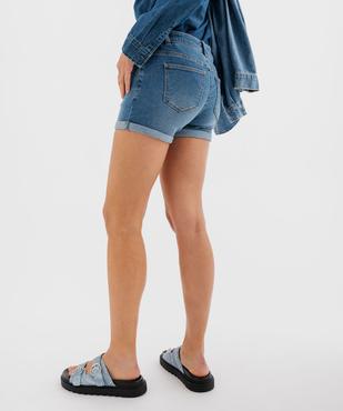 Short en jean avec revers cousus femme vue10 - GEMO 4G FEMME - GEMO