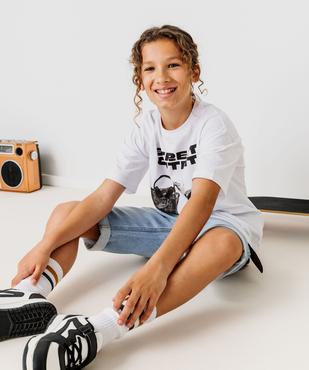Tee-shirt imprimé skate garçon vue5 - GEMO (JUNIOR) - GEMO