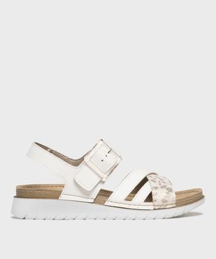 Sandales à brides avec touches pailletées femme - Emilia Rosa vue1 - EMILIA ROSA - GEMO