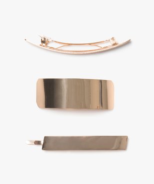 Pince à cheveux femme dorée (lot de 3) vue1 - GEMO (ACCESS) - GEMO
