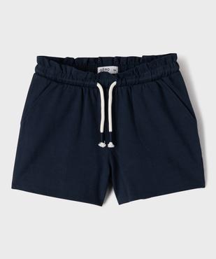 Short en jersey de coton à taille élastique ajustable fille vue1 - GEMO (ENFANT) - GEMO