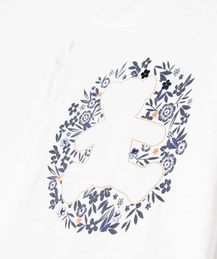 Tee-shirt fille à manches longues avec motif scintillant - LuluCastagnette vue2 - LULUCASTAGNETTE - GEMO