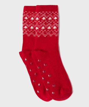 Chaussettes antidérapantes motif hivernal femme vue1 - GEMO(HOMWR FEM) - GEMO