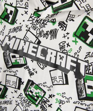 Sweat à capuche en molleton imprimé all over garçon - Minecraft vue2 - MINECRAFT - GEMO
