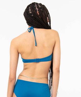 Haut de maillot de bain femme forme corbeille effet drapé vue2 - GEMO 4G FEMME - GEMO