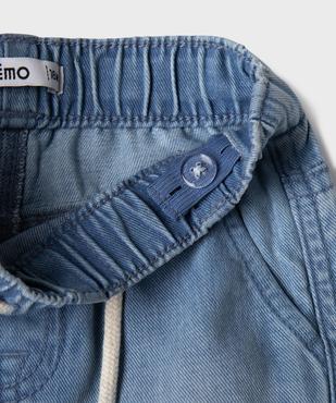 Short en jean avec taille ajustable bébé garçon vue2 - GEMO(BEBE DEBT) - GEMO