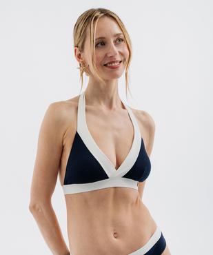 Haut de maillot de bain triangle à bretelles multi-positions femme - LuluCastagnette vue3 - LULUCASTAGNETTE - GEMO