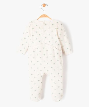 Pyjama bébé garçon en velours imprimé palmiers et broderie vue3 - GEMO(BB COUCHE) - GEMO