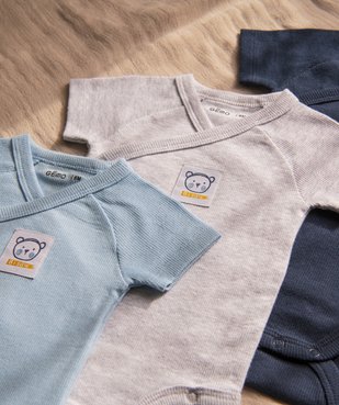 Body bébé garçon côtelé fermeture croisée vue6 - GEMO C4G BEBE - GEMO