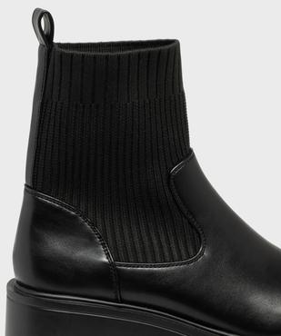 Boots avec tige chaussette et semelle plateforme femme - 5 Miles vue7 - 5 MILES - GEMO
