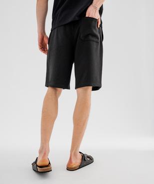Bermuda en maille French Terry avec taille ajustable homme vue4 - GEMO 4G HOMME - GEMO