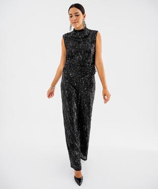Pantalon Wide leg pailleté femme vue4 - GEMO(FEMME PAP) - GEMO