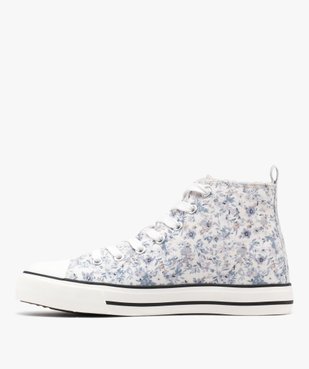 Baskets montantes en toile fleuri femme vue4 - FOLLOW ME G4G - GEMO
