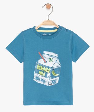 Tee-shirt bébé garçon imprimé avec motifs rigolos vue1 - GEMO(BEBE DEBT) - GEMO