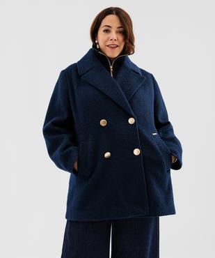 Manteau 2-en-1 avec col tricot amovible femme - LuluCastagnette vue1 - LULUCASTAGNETTE - GEMO