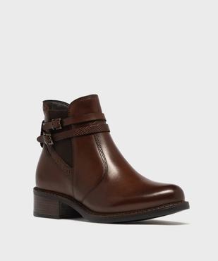 Bottines femme dessus en cuir avec détails fantaisie et à zip - Tanéo vue8 - TANEO GEMO FOR GOOD - GEMO