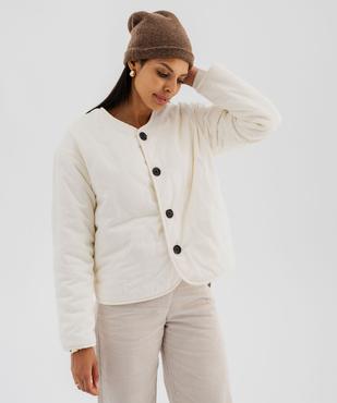Veste en sherpa réversible femme vue4 - GEMO 4G FEMME - GEMO